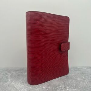 Louis Vuitton Red Epi Leather Ring Agenda Planner Cover